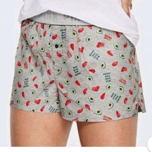 PINK Extra Spicy Guac 🌶️ Avocado Print Sleep Boxer Shorts